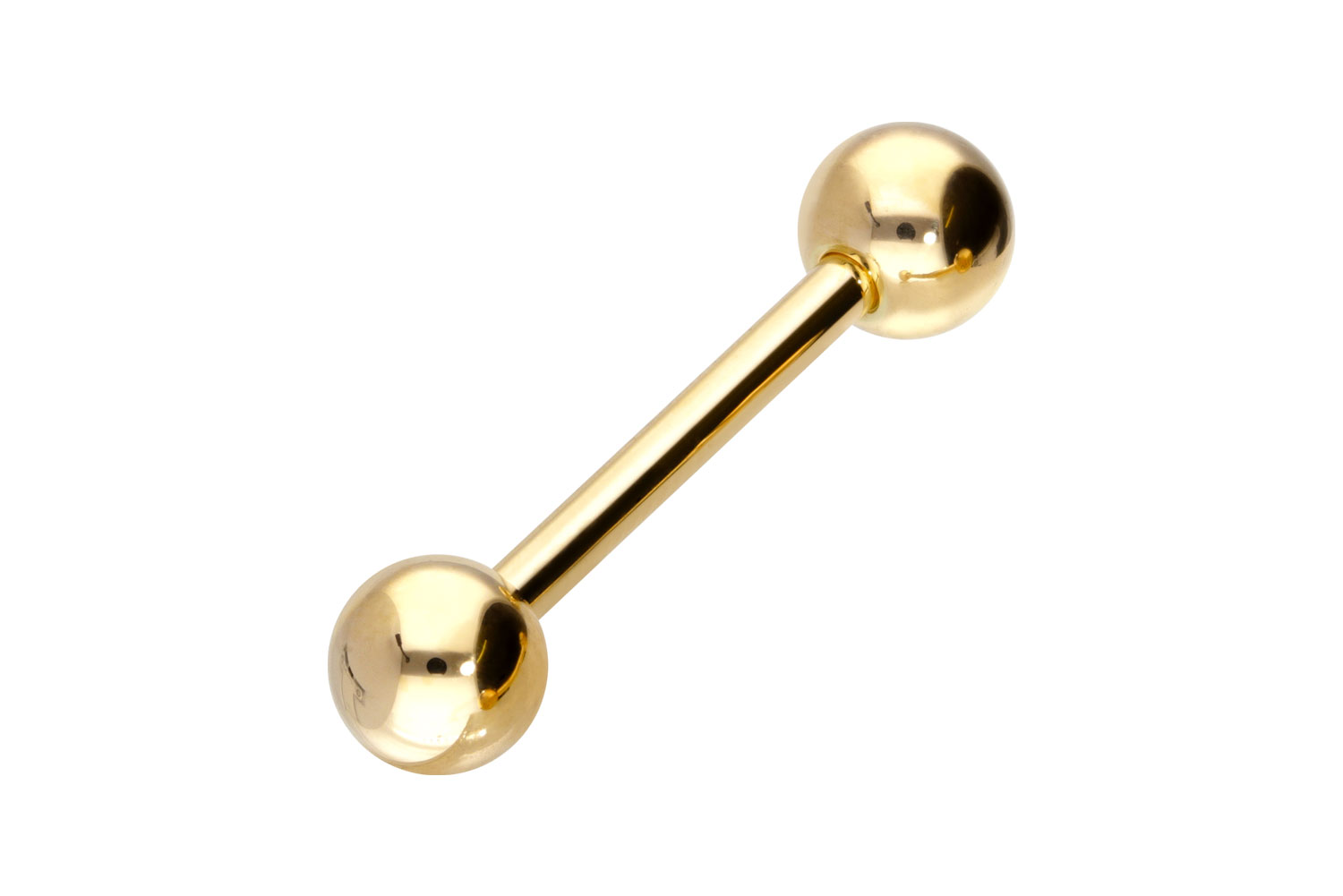 14/18 Karat Gold Barbell Piercing